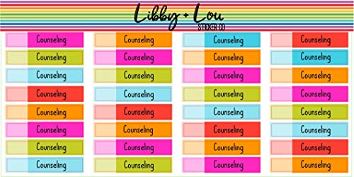 Counseling Appointment Label Planner Sticker | Mental Health | Therapy | Libby and Lou Sticker Co