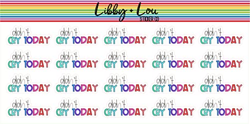 Didn't Cry Today Planner Stickers | Libby and Lou Sticker Co