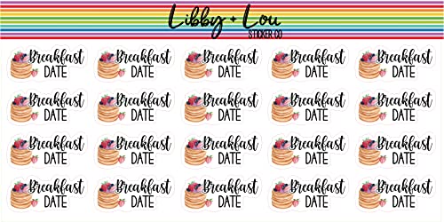 Breakfast Date Planner Sticker | Libby and Lou Sticker Co