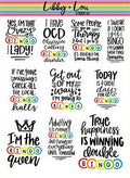 Bingo Quotes Planner Sticker | Libby and Lou Sticker Co