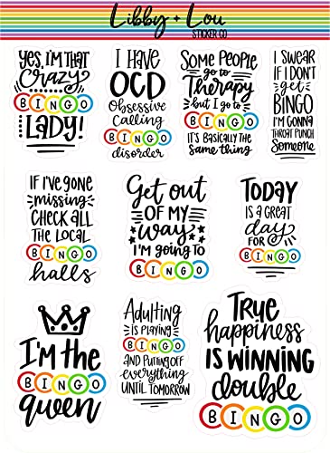 Bingo Quotes Planner Sticker | Libby and Lou Sticker Co