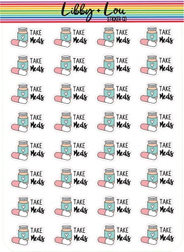Take Medicine Planner Sticker | Libby and Lou Sticker Co