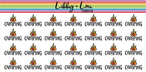 Camping Planner Sticker | Libby and Lou Sticker Co
