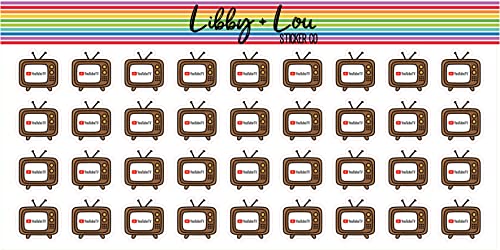 Streaming Service TV Planner Sticker | Libby and Lou Sticker Co