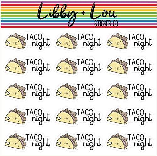 Taco Night Planner Sticker | Libby and Lou Sticker Co