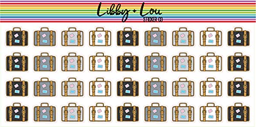 Suitcase | Business Travel | Vacation | Libby and Lou Sticker Co (Neutral)
