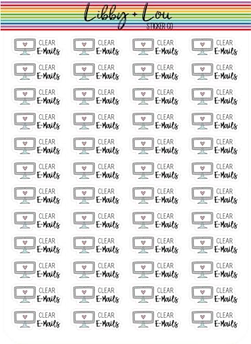 Clear Emails Planner Stickers | Libby and Lou Sticker Co