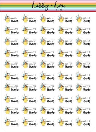 Water Plants Planner Stickers | Libby and Lou Sticker Co