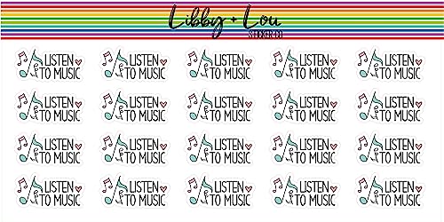 Listen to Music Planner Stickers | Libby and Lou Sticker Co