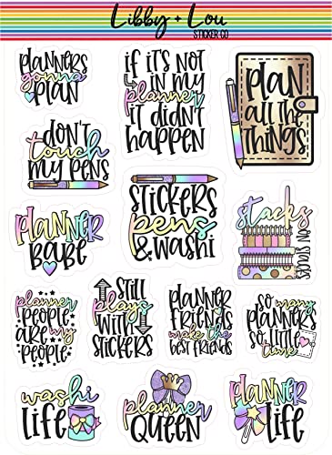 Planner Quotes Planner Sticker | Libby and Lou Sticker Co