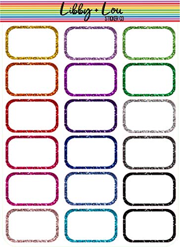 Glitter Half Box Planner Sticker | Libby and Lou Sticker Co