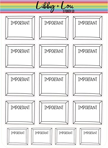 Important Doodle Planner Sticker | Libby and Lou Sticker Co