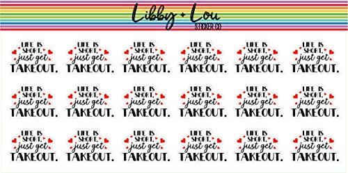 Takeout Quote Planner Sticker | Libby and Lou Sticker Co