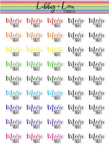 Movie Night Script Planner Stickers | Libby and Lou Sticker Co
