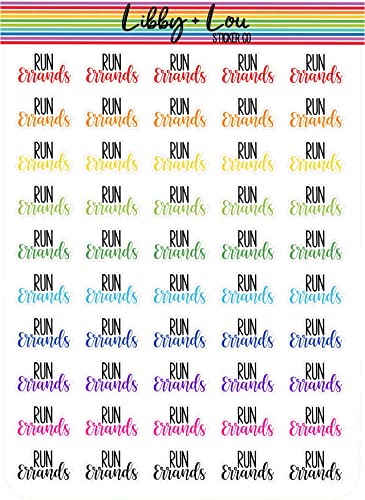 Run Errands Planner Stickers | Libby and Lou Sticker Co