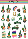 St. Patricks Day Gnome Planner Sticker | Libby and Lou Sticker Co