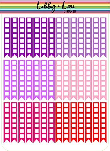 Colorful Flag Checklists Planner Sticker | Libby and Lou Sticker Co