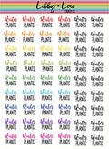 Water Plants Planner Stickers | Libby and Lou Sticker Co (Rainbow)