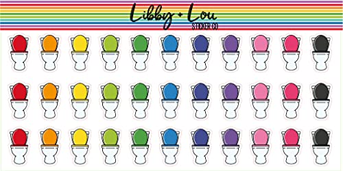 Toilet Icon Planner Sticker | Clean Bathroom | Libby and Lou Sticker Co