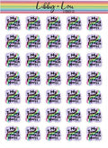 Tummy Hurts Planner Stickers | Libby and Lou Sticker Co