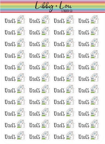 Dads House Planner Sticker | Custody Agreement | Libby and Lou Sticker Co