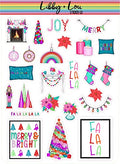 Rainbow Christmas Decorative Planner Sticker | Libby and Lou Sticker Co