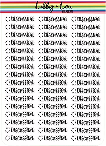 Discussion Planner Sticker | Libby and Lou Sticker Co