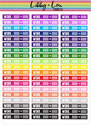Work Tracker Planner Sticker | Libby and Lou Sticker Co
