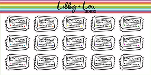 Emotional Rollercoaster Planner Sticker | Libby and Lou Sticker Co