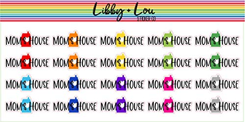 Moms House Planner Sticker | Custody Agreement | Libby and Lou Sticker Co