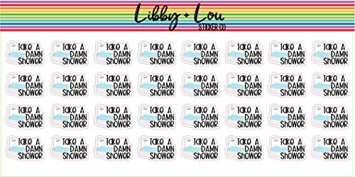 Shower Planner Sticker Funny Adult | Libby and Lou Sticker Co