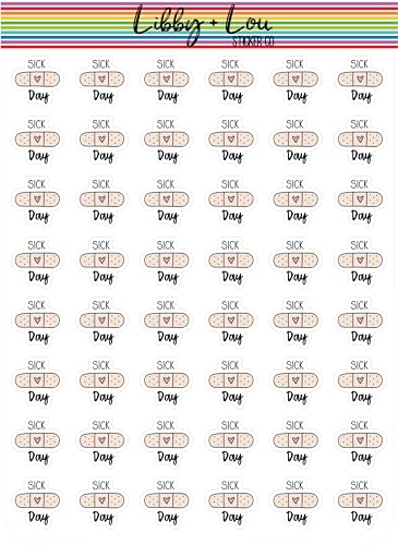 Sick Day Planner Stickers | Libby and Lou Sticker Co