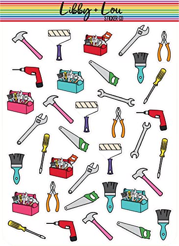 Home Improvement Tools Planner Stickers | Libby and Lou Sticker Co