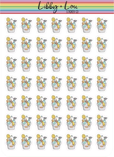 Cleaning Bucket Planner Sticker | Libby and Lou Sticker Co