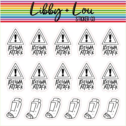 Asthma Attack Planner Sticker | Libby and Lou Sticker Co