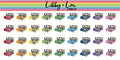 Sleep in Planner Stickers | Rainbow | Libby and Lou Sticker Co