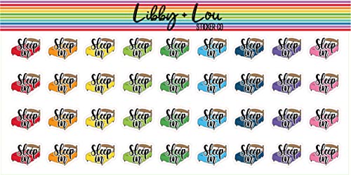 Sleep in Planner Stickers | Rainbow | Libby and Lou Sticker Co