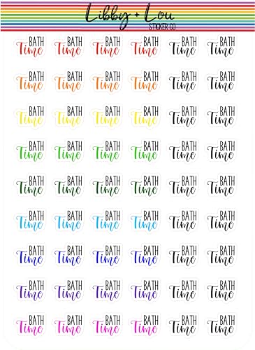 Bath Time Script Planner Stickers | Libby and Lou Sticker Co