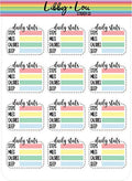 Daily Fitness Stats Planner Sticker | Libby and Lou Sticker Co