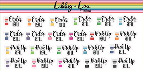 Prescription Refill Planner Sticker | Libby and Lou Sticker Co