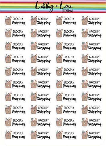 Grocery Shopping Planner Sticker | Libby and Lou Sticker Co