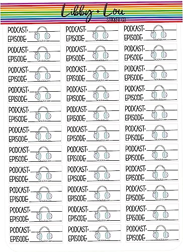 Podcast Episode Planner Stickers | Libby and Lou Sticker Co