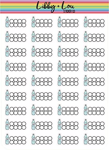 Water Intake Tracker Planner Sticker | Libby and Lou Sticker Co