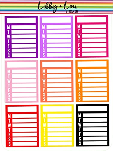 Weekly Sidebar Planner Sticker | Libby and Lou Sticker Co