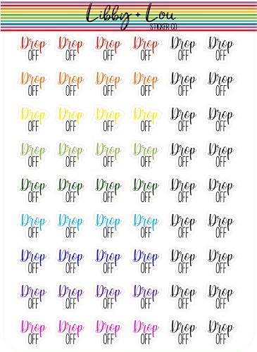 Drop Off Planner Stickers | Libby and Lou Sticker Co