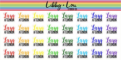 Lazy Afternoon Planner Stickers | Libby and Lou Sticker Co