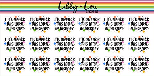 Funny Therapy Planner Stickers | Libby and Lou Sticker Co