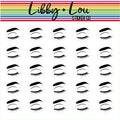 Eyelashes + Eyebrows Planner Stickers | Libby and Lou Sticker Co