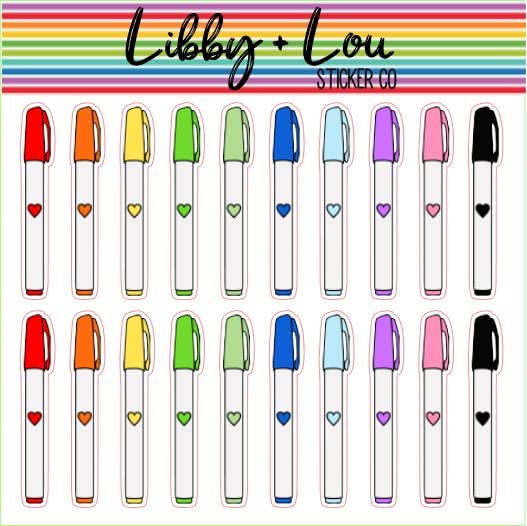 Marker Dividers Planner Stickers | Libby and Lou Sticker Co
