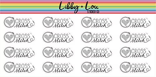 Cross Stitch Planer Stickers | Neutral | Libby and Lou Sticker Co
